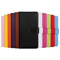 Solid Color Pattern Genuine Leather Full Body Case with Stand And Card Slot for Nokia Lumia 630