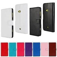 Solid Color PU Leather Full Body Case with Stand and Card Slot for Nokia Lumia 625