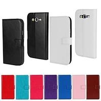 Solid Color PU Leather Full Body Wallet Protective Case with Stand for Samsung Galaxy Grand Neo I9060