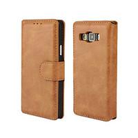 Solid Color Retro Scrub PU Leather Full Body Wallet Protective Case for Samsung Galaxy A3 A5 A7