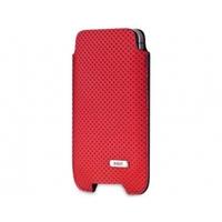 SOX Per For Genuine Leather Premium Mobile Phone Pouch for iPhone/Samsung and more, Large, Red (SOX KPFO 02 L)