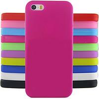 Solid Color Jelly Protection Silicone Back Cover Case Design Pattern For iPhone 5/5S (Assorted Colors)