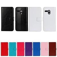 Solid Color PU Leather Full Body Protective Cover with Stand for Motorola MOTO G(Assorted Color)