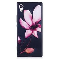 Sony Xperia XA1 XZ Case Cover Flower Pattern Painted Embossed Feel TPU Soft Case Phone Case