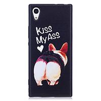 Sony Xperia XA1 XZ Case Cover Alphabet Puppy Pattern Painted Embossed Feel TPU Soft Case Phone Case