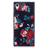 Sony Xperia XA1 XZ Case Cover Flower Pattern Painted Embossed Feel TPU Soft Case Phone Case