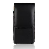 solid color light surface pu leather case with waist clip for nokia lu ...