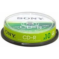 Sony 10CDQ80SP 48x CD-R Discs - 10 Pack Spindle