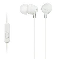 sony ex15 white mobile in ear headphones