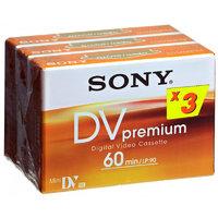 Sony Mini DV Camcorder Tape 3 Pack 60min - Dvm Premium On Blister