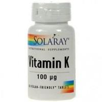 Solaray Vitamin K 100mcg 60 Tablet