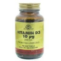 Solgar Vitamin D-3 10MGC/400IU 100 St Softgels