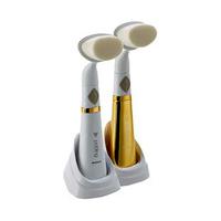 Sonic Facial Cleansing Brushes ? Buy 2 SAVE £10, Gold and White, Plastic