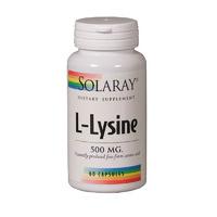 solaray free form l lysine 500mg 60caps