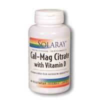 Solaray Calcium-Magnesium Citrate 2:1 with Vitamin D, 90VCaps