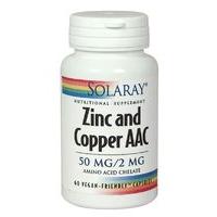 Solaray Zinc & Copper AAC, 60VCaps