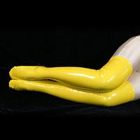 socksstockings ninja zentai cosplay costumes yellow solid stockings pv ...