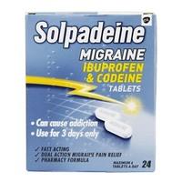 Solpadeine Migraine Ibuprofen &amp; Codeine Tablets 200mg 24 Tablets