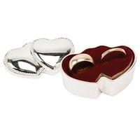 Sophia Silverplated Double Heart Ring Box