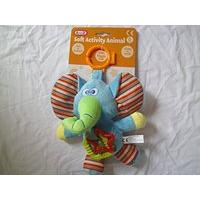 Soft Activity Animal Elephant With Buggy Clip, Textured