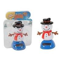 solar powered snowman wobbler