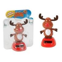 Solar Buddeez Powered Waving Christmas Reindeer Flip Flap