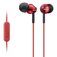 sony mdr ex110 in ear earphones headset for android red
