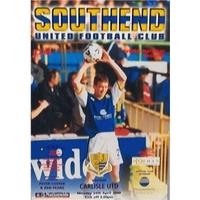 Southend Utd v Carlisle Utd - Division 3 - 24th April 2000