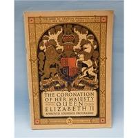 Souvenir Programme. Coronation of H.M. Queen Elizabeth II