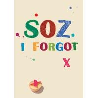 Soz | Sorry Card | Scribbler Cards