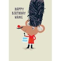 soldier birthday mouse l personalised birthday card no1019