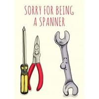 Sorry For Being A Spanner | Sorry Card | MOZ1020
