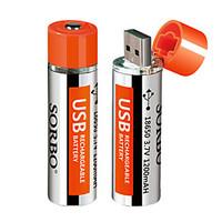 sorbo 18650 lithium battery 5v 1200mah 2 pack usb