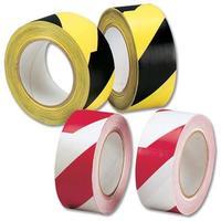 Soft PVC (50mm x 33m) Black and Yellow Hazard Tape for Internal Use