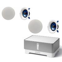 Sonos CONNECT:AMP ZP120 Zone Player & Amplifier with 2 pairs of Yamaha NSIC600 In-Ceiling Speakers in White (Pair)