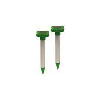 Solar powered mole deterent, aluminium, set of 2