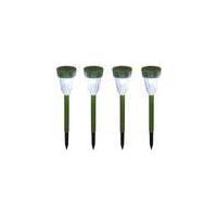 Solar LED Lamps, Set of 4, green Heitronic