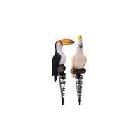 Solar LED Toucan with Colour Change, Solar Panel and Rechargeable Battery Heitronic