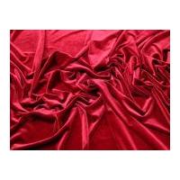 Soft Luxurious Plain Stretch Liquid Velvet Dress Fabric Ruby