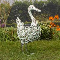 Solar Powered Metal Silhouette Duck Light