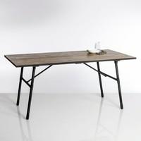 Sohan Wood and Metal Folding Garden Table