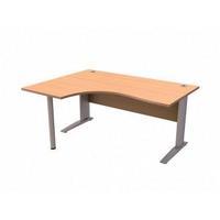 sonix 1600mm cantilever radial desk left hand beech 132898