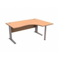 sonix 1600mm cantilever radial desk right hand beech 132899