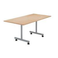 Sonix2 Basic Mobile Flip-Top Rectangular Table W1600xD800xH720mm Beech