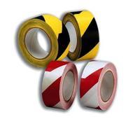 Soft PVC 50mm x 33m Red and White Hazard Tape for Internal Use 922374