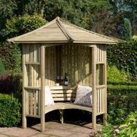 Solway Wooden Corner Arbour with Assembly Service