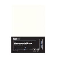 Soho Script 220gsm A4 Champagne Laid Card 10 Sheets