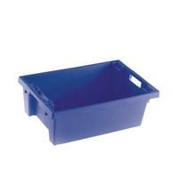 Solid Slide StackNesting Container 600X400X200mm Blue 382960