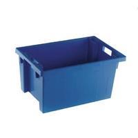 Solid Slide StackNesting Container 600X400X300mm Blue 382966