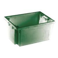 Solid Slide StackNesting Container 600X400X300mm Green 382967